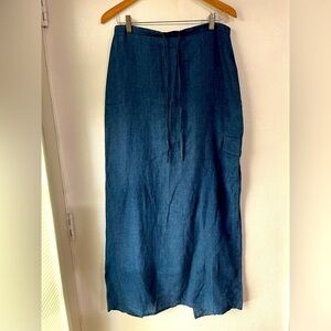 Express 100% linen maxi skirt minimalist drawstring waist size 9/10